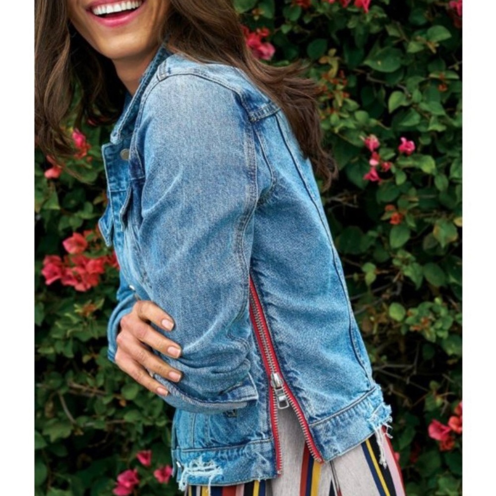 Blank NYC Red Fury Denim Jacket
